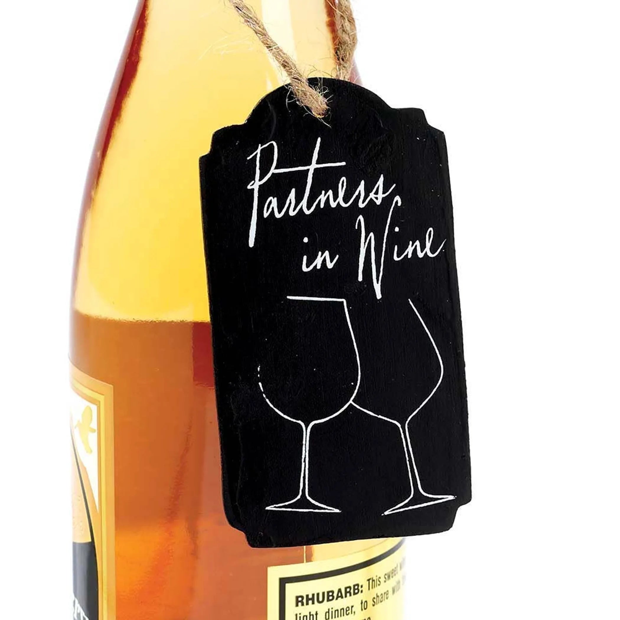Partners In Wine Bottle tag