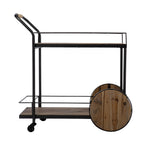 Wood Rolling Bar Cart