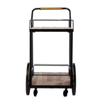 Wood Rolling Bar Cart
