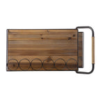 Wood Rolling Bar Cart